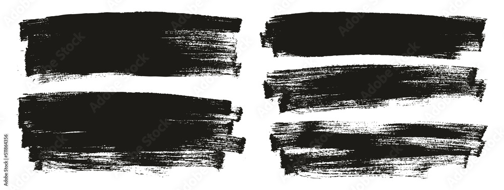 Flat Paint Brush Thin Long Background Mix High Detail Abstract Vector Background Mix Set 