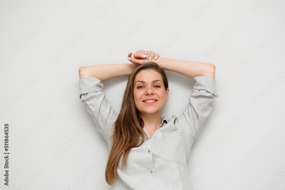 Smiling woman isolated portrait Smiling woman isolated portrait