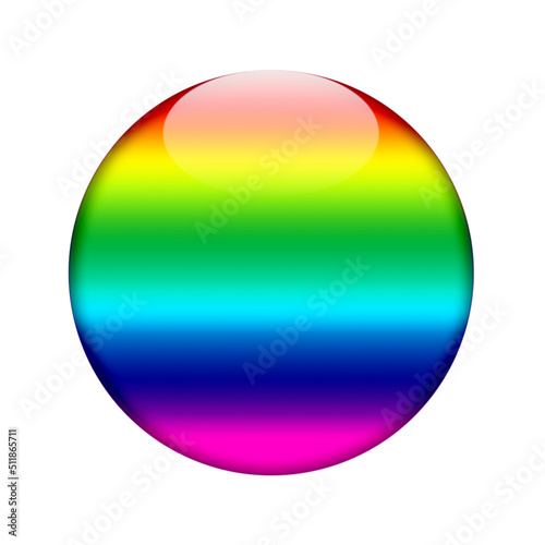 3D Button Regenbogen