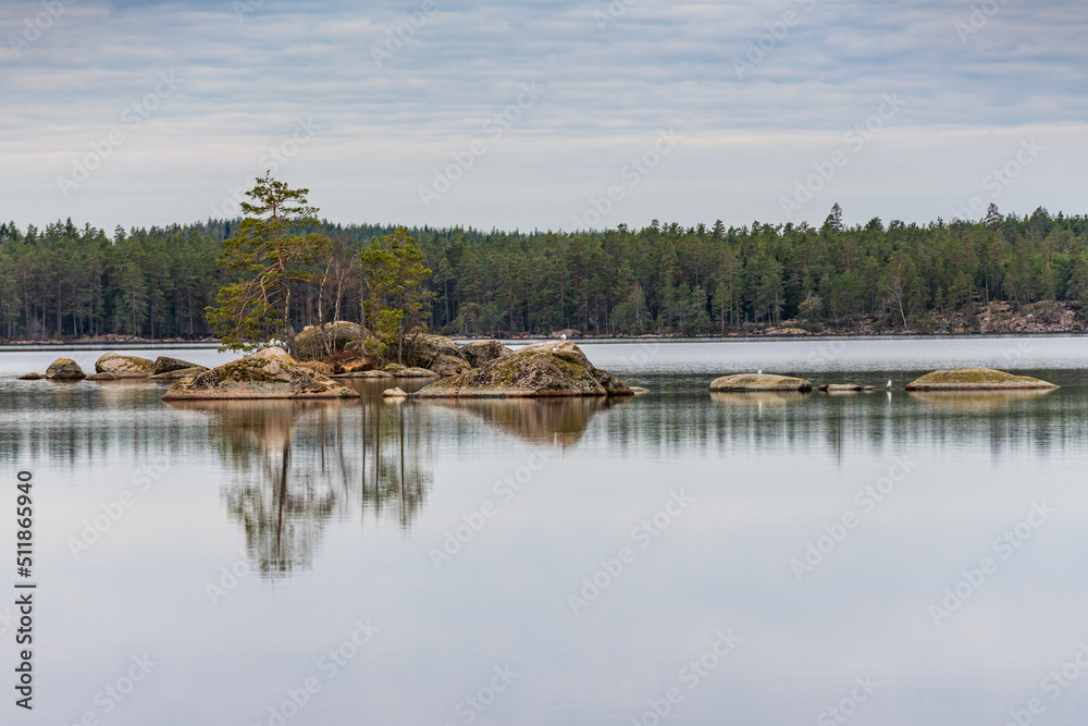 Seen, Teiche und Weiher im Tiveden Nationalpark in Schweden