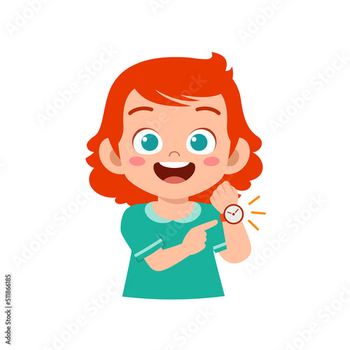 little kid wear a watch on wrist