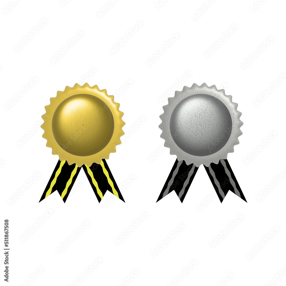 Awards in gold and silver colors