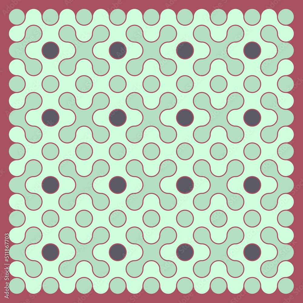 Multicolor truchet tiling connections illustration Multicolor truchet tiling connections illustration