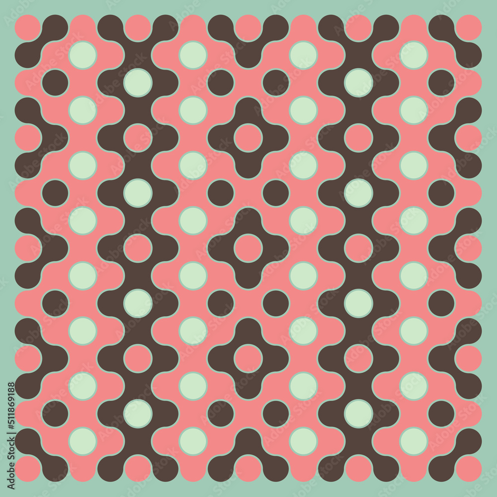 Multicolor truchet tiling connections illustration Multicolor truchet tiling connections illustration