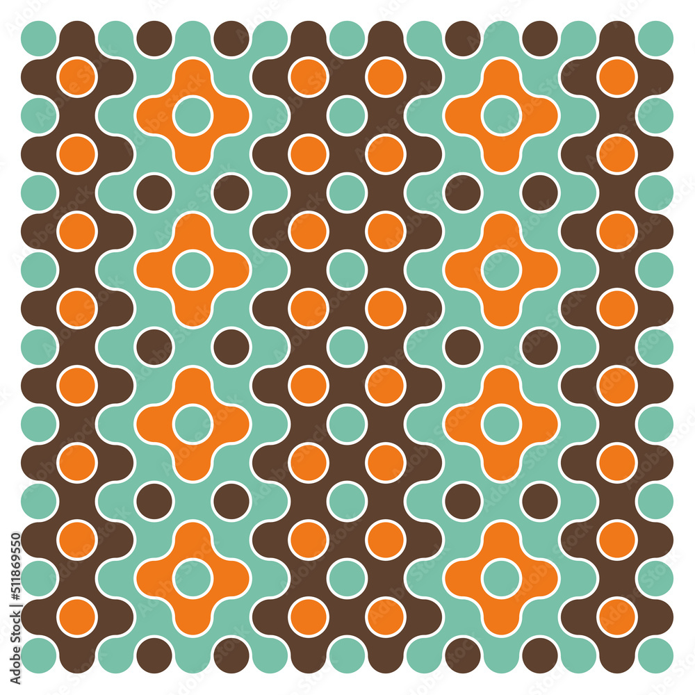 Multicolor truchet tiling connections illustration Multicolor truchet tiling connections illustration