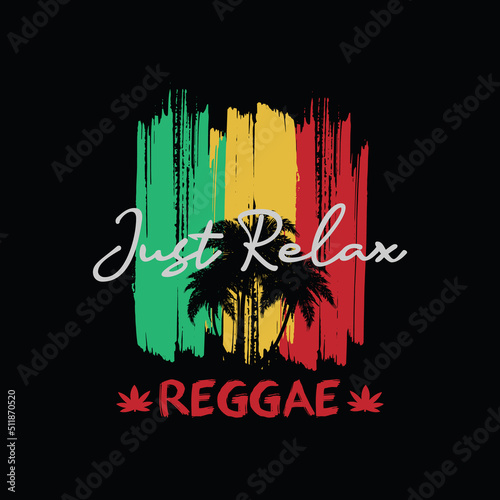 Reggae illustration typography. perfect for t shirt design