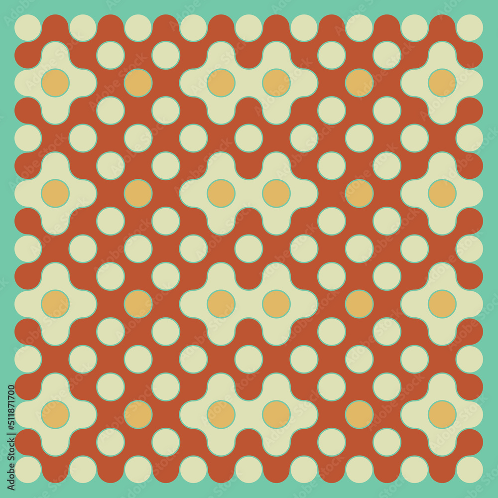 Multicolor truchet tiling connections illustration Multicolor truchet tiling connections illustration