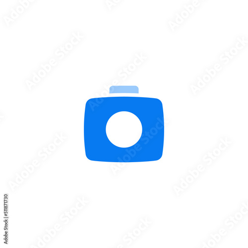 Camera flat line icon. linear style sign for mobile concept and web design. Outline vector icon. Symbol, logo illustration. Vector graphic