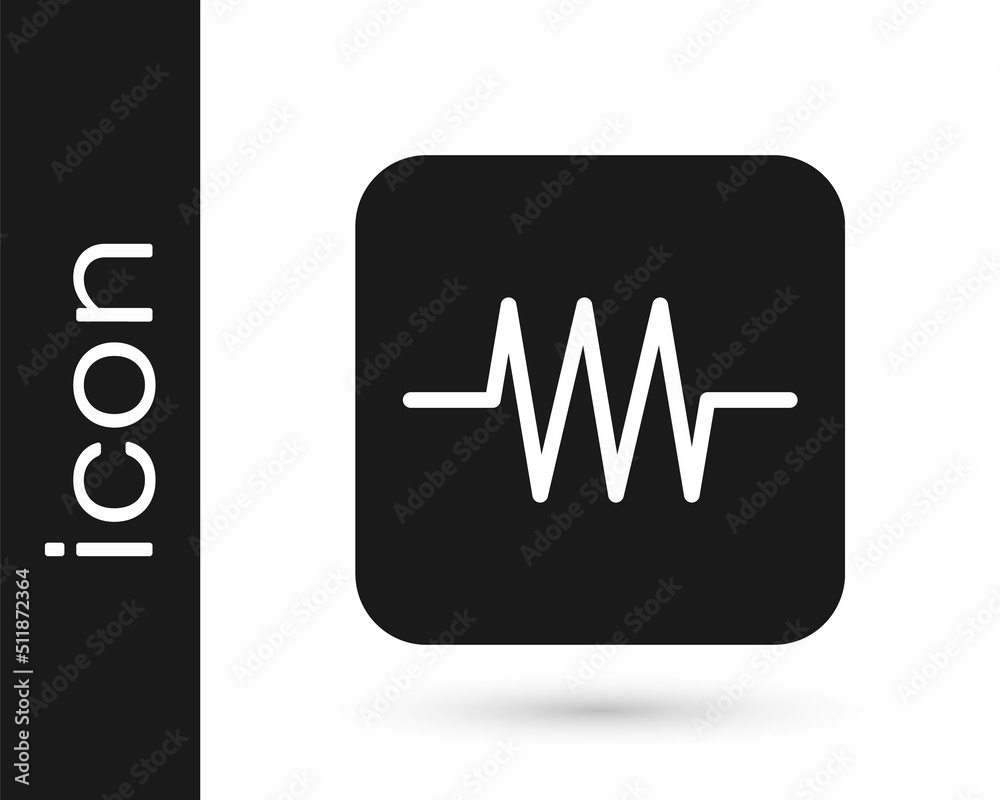 Black Resistor in electronic circuit icon isolated on white background. Vector Black Resistor in electronic circuit icon isolated on white background. Vector