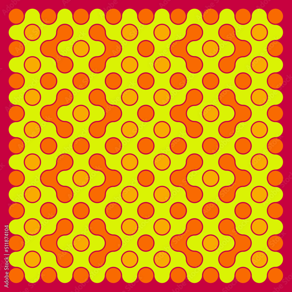 Multicolor truchet tiling connections illustration Multicolor truchet tiling connections illustration
