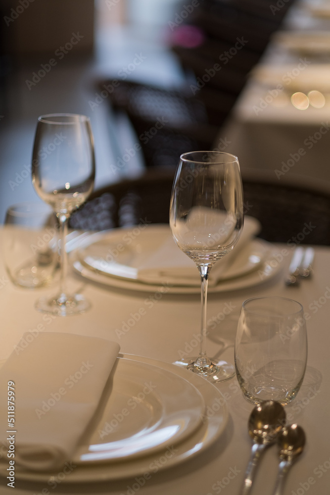 empty glass water on the table
empty glass water on the table