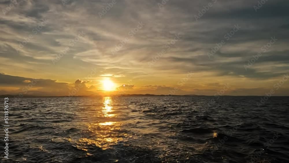 Beautiful View During Sunset on a moving boat Beautiful View During Sunset on a moving boat