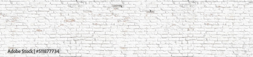 panoramic white brick wall