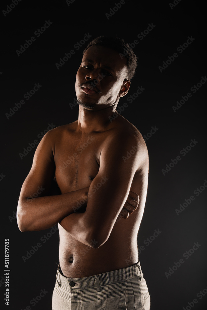 Fototapeta premium Portrait of black male posing