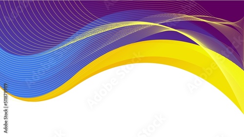 Modern colorful stylish wave background design. Bright wavy lines background. Vector template for banner  business  landing page  presentation