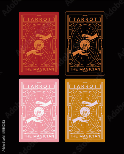 Tarot Card Minimalist Vector Illustration	