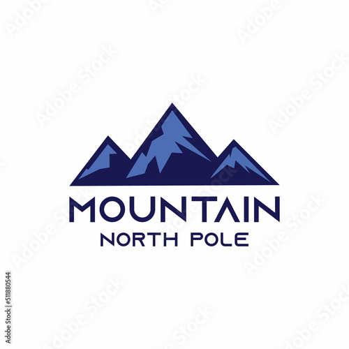 mountain north pole logo Design vector for adventure