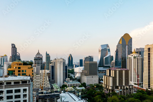 The view of sky buildind in bangkok.  photo