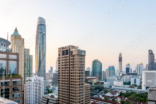 The view of sky buildind in bangkok. 