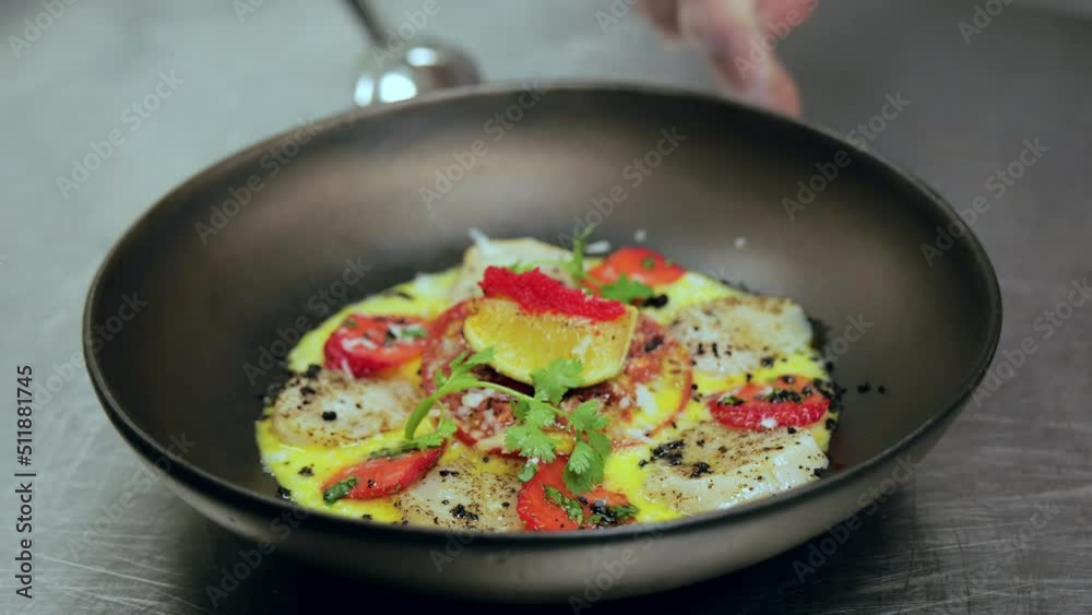 Mediterranean cuisine gourmet dishes from the chef Mediterranean cuisine gourmet dishes from the chef