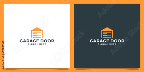 Garage door building logo design vector inspiration.