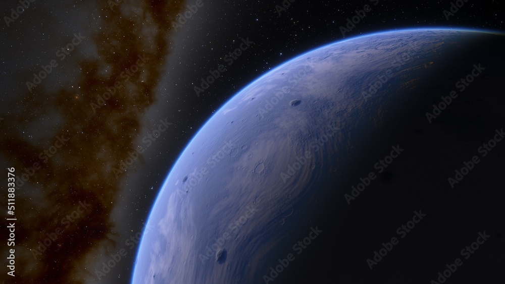 super-earth planet, realistic exoplanet, planet suitable for colonization, earth-like planet in far space, planets background 3d render
super-earth planet, realistic exoplanet, planet suitable for colonization, earth-like planet in far space, planets background 3d render