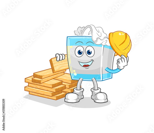 tissue box builder vector. cartoon character
