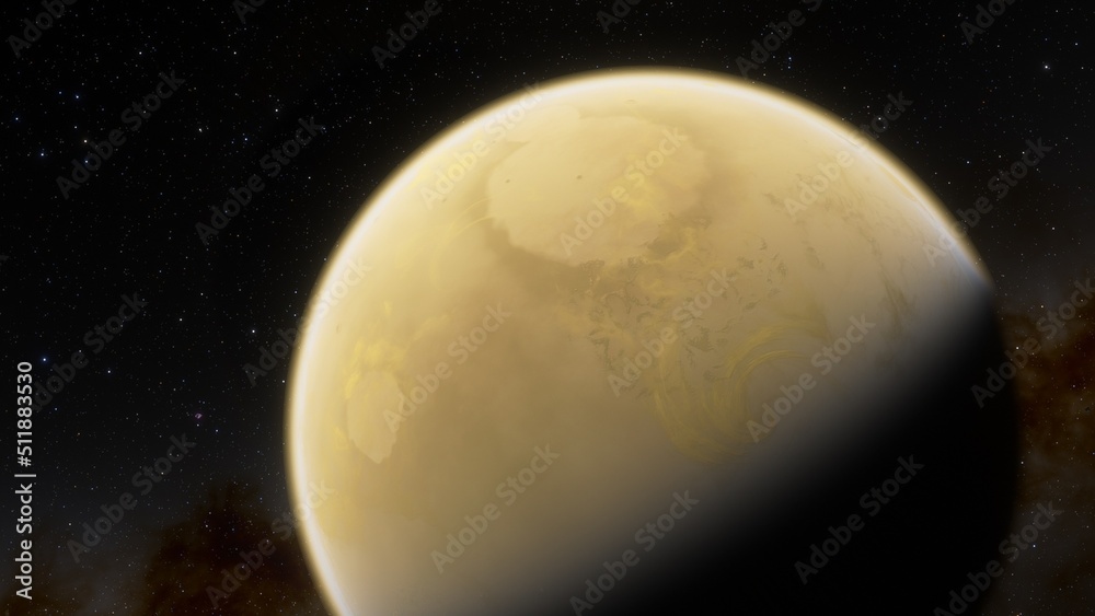Obraz premium Planets and galaxy, science fiction wallpaper. Beauty of deep space. Billions of galaxy in the universe Cosmic art background 3d render 