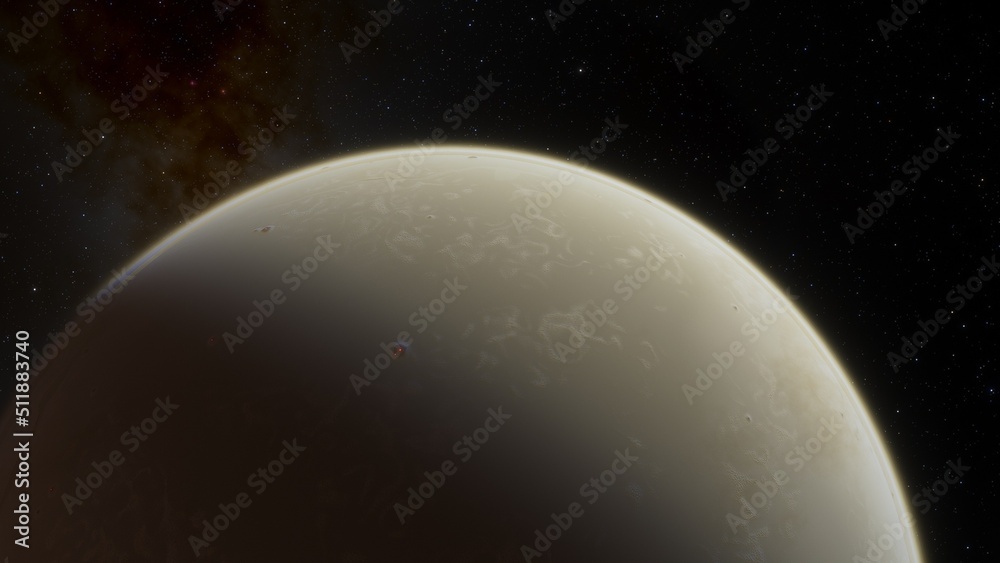 Naklejka premium Planets and galaxy, science fiction wallpaper. Beauty of deep space. Billions of galaxy in the universe Cosmic art background 3d render 