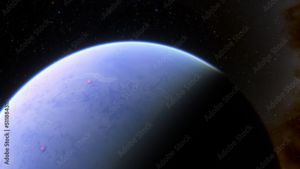 Abstract planets and space background
