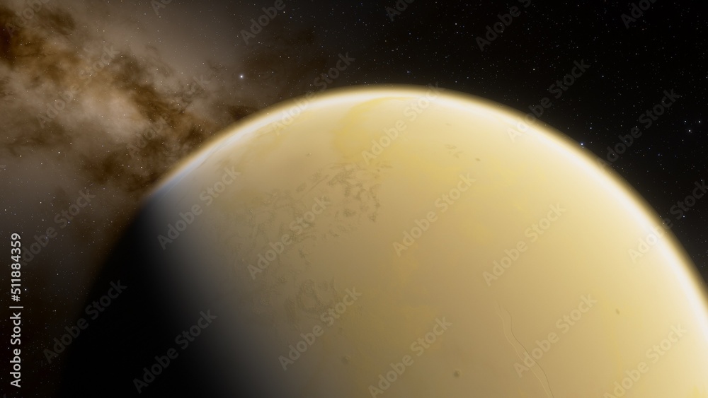 Naklejka premium Abstract planets and space background 