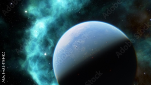 Abstract planets and space background 