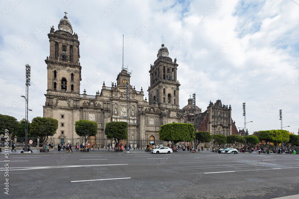Metropolitan Cathedral of Mexico City in the Zocalo