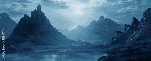 Fantasy mountain landscape ...
