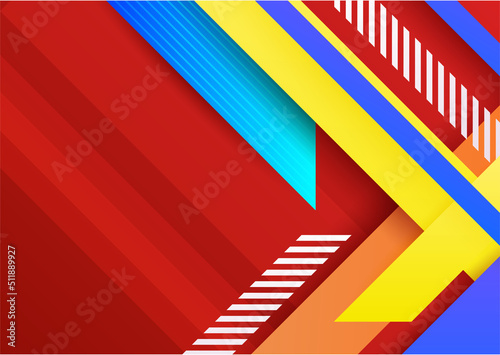 Wallpaper Mural Creative abstract with colorful element design background. Memphis color background design with shapes composition. Futuristic design poster for business presentation, social media template and banner Torontodigital.ca