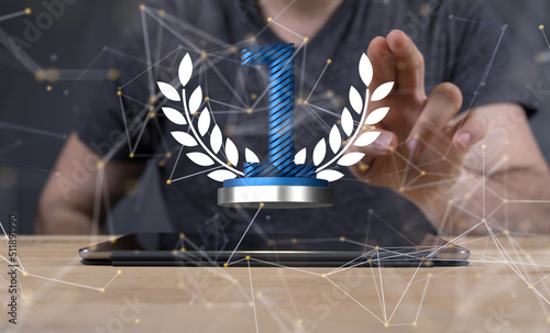 award gold winner first pla...