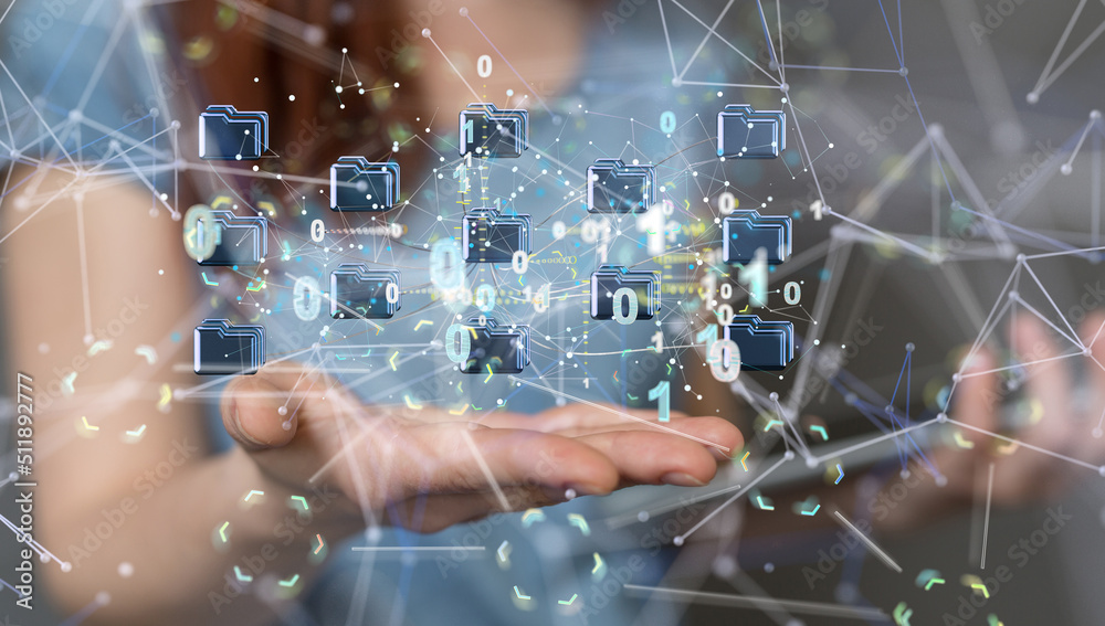Data cloud storage network from lines, triangles and particle style design. Data cloud storage network from lines, triangles and particle style design.