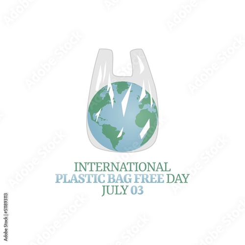 vector graphic of international plastic bag free day good for international plastic bag free day celebration. flat design. flyer design.flat illustration.