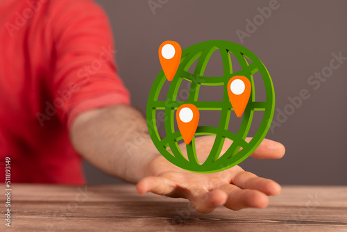 Green 3D Planet Concept, re...