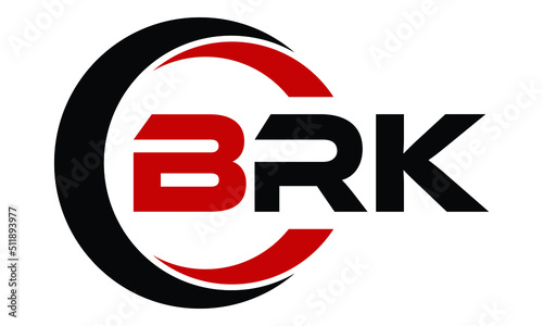 BRK three letter swoosh logo design vector template | monogram logo | abstract logo | wordmark logo | letter mark logo | business logo | brand logo | flat logo | minimalist logo | text | word | symbol