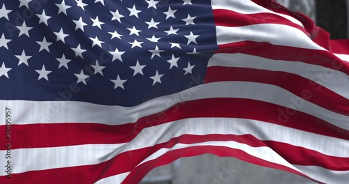 american flag in the wind