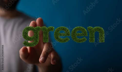 word green Concept creative...
