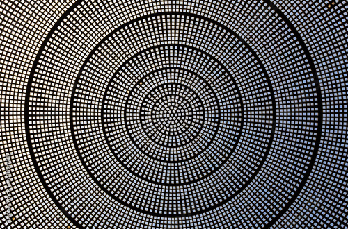 Glass bricks arranged concentrically, abstract background photo