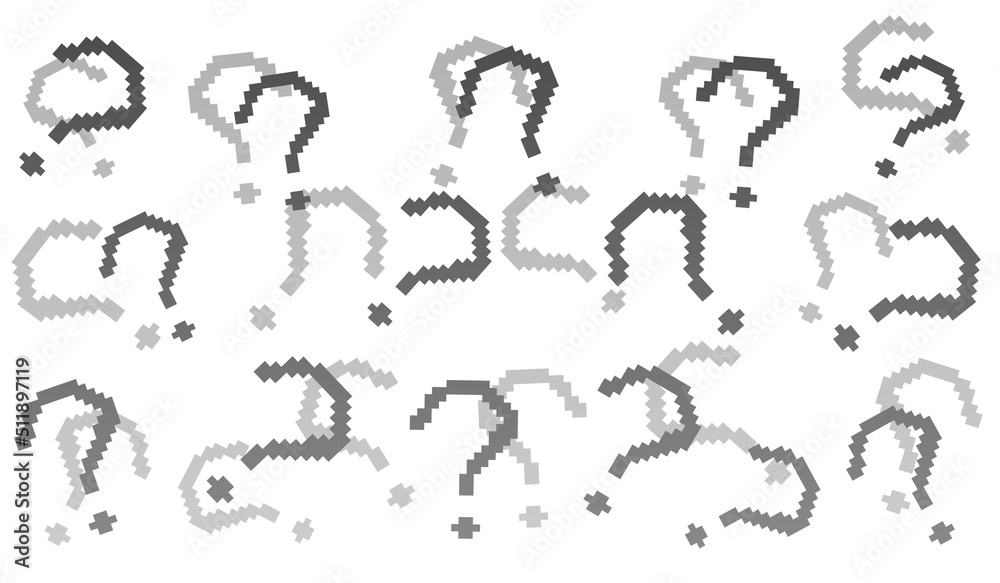 Pixel art question mark pattern Pixel art question mark pattern