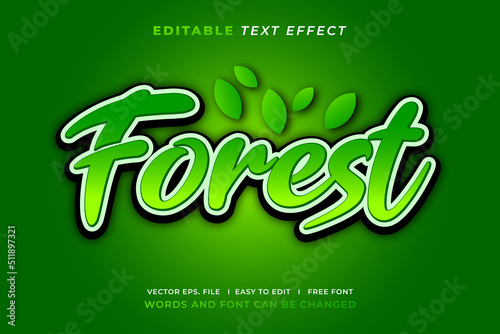 Green Forest Editable Text Effect