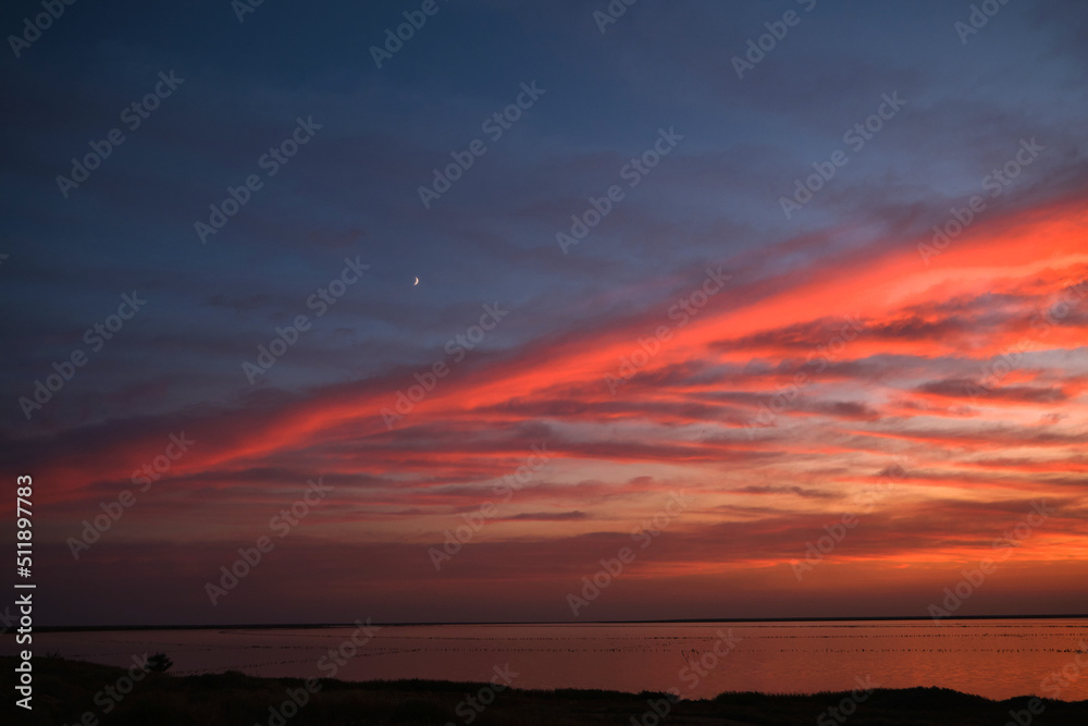 Powerful Dramatic Red Sunset Sky