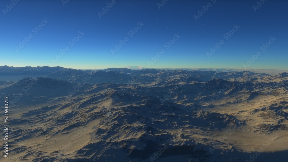 Fototapeta premium Deserted alien planet 