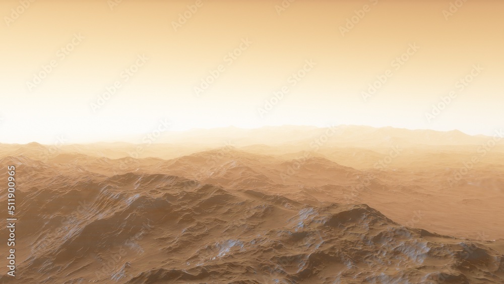 Naklejka premium Deserted alien planet 