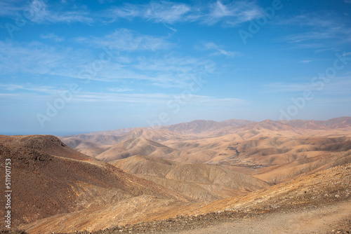 View of Betancuria mountains Fuerteventura Canary Islands Spain