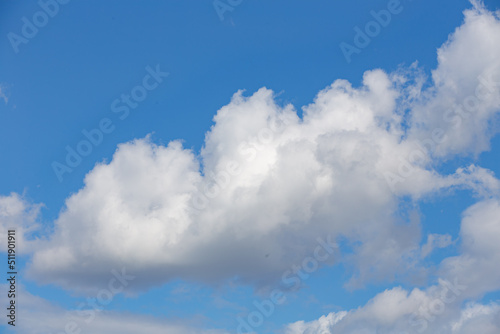 blue sky with white clouds on a Sunny summer day